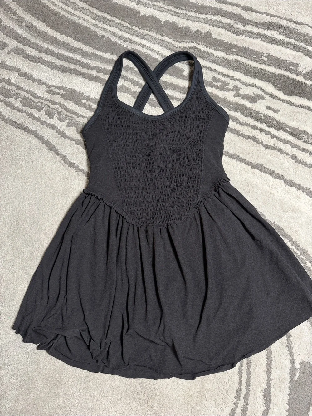 NWOT Free People Black Mini Dress with Built-In Shorts